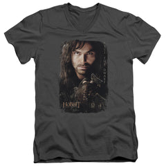The Hobbit Kili Poster Men's 30/1 Cotton Slim V-Neck T-Shirt