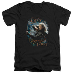 The Hobbit Knives Men's 30/1 Cotton Slim V-Neck T-Shirt