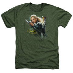 The Hobbit Legolas Greenleaf Men's 30/1 Heather 60 40 Poly Short-Sleeve T-Shirt