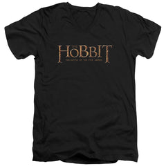The Hobbit Logo Men's 30/1 Cotton Slim V-Neck T-Shirt