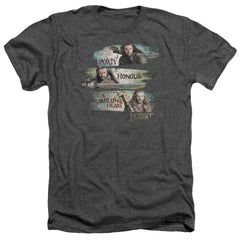 The Hobbit Loyalty And Honour Men's 30/1 Heather 60 40 Poly Short-Sleeve T-Shirt