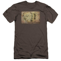 The Hobbit Middle Earth Map Men's Ultra-Soft 30/1 Cotton Slim Short-Sleeve T-Shirt
