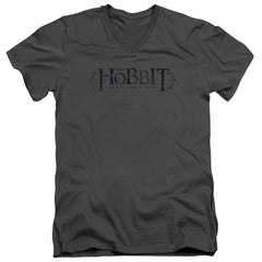 The Hobbit Ornate Logo Men's 30/1 Cotton Slim V-Neck T-Shirt