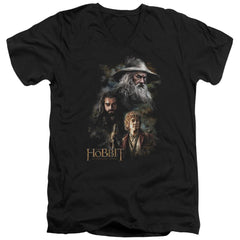 The Hobbit Painting Men's 30/1 Cotton Slim V-Neck T-Shirt