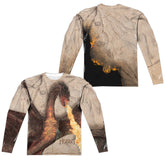 The Hobbit Smaug Attack (Front/Back Print) Men's Regular Fit Polyester Long-Sleeve T-Shirt