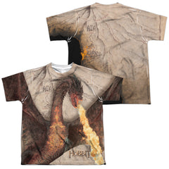 The Hobbit Smaug Attack (Front/Back Print) Youth Regular Fit Poly Short-Sleeve T-Shirt