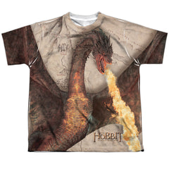 The Hobbit Smaug Attack Youth Regular Fit Poly Short-Sleeve T-Shirt