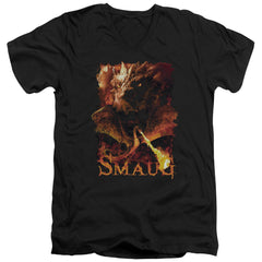 The Hobbit Smolder Men's 30/1 Cotton Slim V-Neck T-Shirt