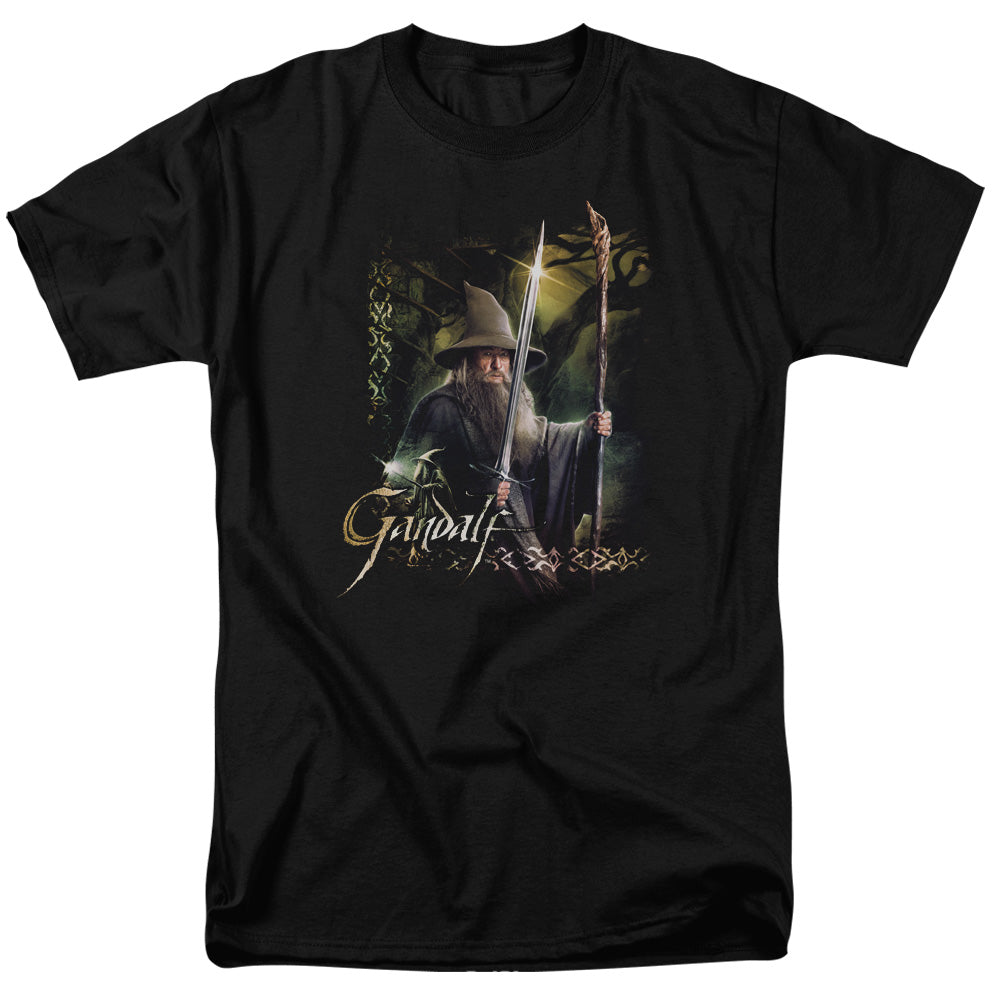The Hobbit Sword And Staff Men's 18/1 Cotton Short-Sleeve T-Shirt