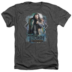 The Hobbit Thorin Oakenshield Men's 30/1 Heather 60 40 Poly Short-Sleeve T-Shirt