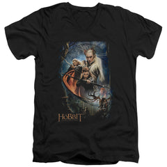 The Hobbit Thranduils Realm Men's 30/1 Cotton Slim V-Neck T-Shirt