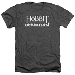 The Hobbit Walking Logo Men's 30/1 Heather 60 40 Poly Short-Sleeve T-Shirt