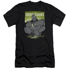 The Iron Giant Helping Hand Men's Ultra-Soft 30/1 Cotton Slim Short-Sleeve T-Shirt
