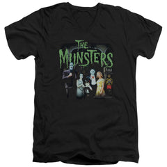 The Munsters 1313 50 Years Men's 30/1 Cotton Slim V-Neck T-Shirt