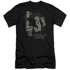 The Munsters American Gothic Men's Ultra-Soft 30/1 Cotton Slim Short-Sleeve T-Shirt