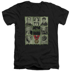 The Munsters Blocks Men's 30/1 Cotton Slim V-Neck T-Shirt