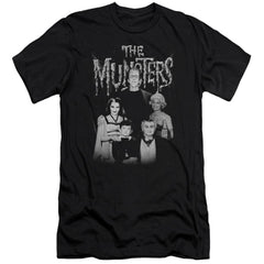 The Munsters Family Portrait Men's Ultra-Soft 30/1 Cotton Slim Short-Sleeve T-Shirt
