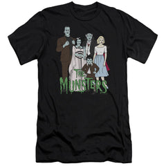 The Munsters The Family Men's Ultra-Soft 30/1 Cotton Slim Short-Sleeve T-Shirt
