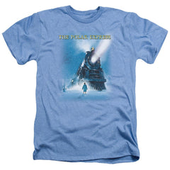 The Polar Express Big Train Men's 30/1 Heather 60 40 Poly Short-Sleeve T-Shirt