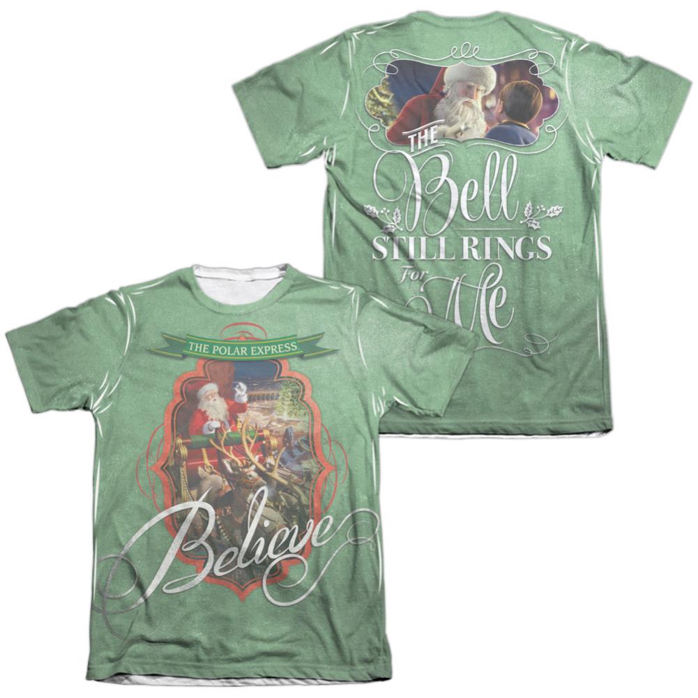The Polar Express Santa (Front/Back Print) Men's Regular Fit Poly Cotton Short-Sleeve T-Shirt