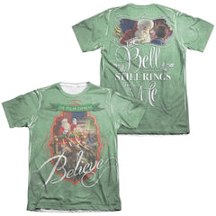 The Polar Express Santa (Front/Back Print) Men's Regular Fit Poly Cotton Short-Sleeve T-Shirt