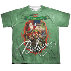 The Polar Express Santa Youth Regular Fit Poly Short-Sleeve T-Shirt