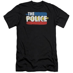 The Police Three Stripes Logo Men's Ultra-Soft 30/1 Cotton Slim Short-Sleeve T-Shirt