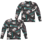 The Regular Show Golf Cart Ride (Front/Back Print) Men's Regular Fit Polyester Long-Sleeve T-Shirt