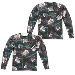 The Regular Show Golf Cart Ride (Front/Back Print) Men's Regular Fit Polyester Long-Sleeve T-Shirt