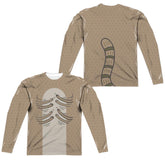 The Regular Show Hamboning (Front/Back Print) Men's Regular Fit Polyester Long-Sleeve T-Shirt