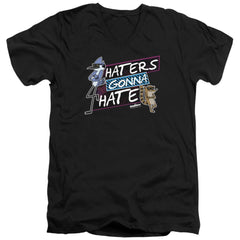 The Regular Show Haters Gonna Hate Men's 30/1 Cotton Slim V-Neck T-Shirt