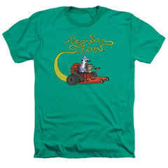 The Regular Show Mower Men's 30/1 Heather 60 40 Poly Short-Sleeve T-Shirt