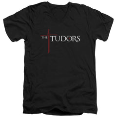 The Tudors Logo Men's 30/1 Cotton Slim V-Neck T-Shirt