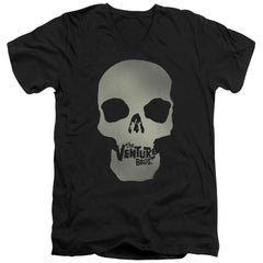 The Venture Bros Skull Logo Men's 30/1 Cotton Slim V-Neck T-Shirt