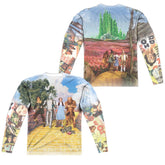 The Wizard Of Oz On The Road (Front/Back Print) Men's Regular Fit Polyester Long-Sleeve T-Shirt