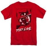 They Live Graphic Poster Men's 18/1 Cotton Short-Sleeve T-Shirt