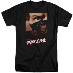 They Live Poster Men's 18/1 Tall Cotton Short-Sleeve T-Shirt