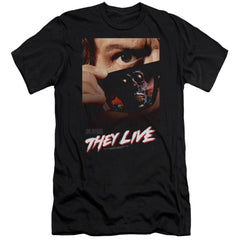 They Live Poster Men's Ultra-Soft 30/1 Cotton Slim Short-Sleeve T-Shirt