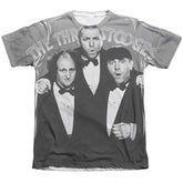 Three Stooges Classy Fellas Men's Regular Fit Poly Cotton Short-Sleeve T-Shirt