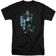 Three Stooges Curly Style Men's 18/1 Tall Cotton Short-Sleeve T-Shirt