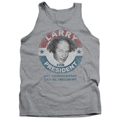 Three Stooges Larry For President Men's 18/1 Cotton Tank Top