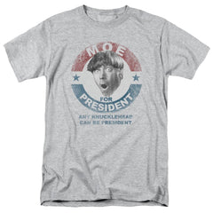 Three Stooges Moe For President Men's 18/1 Cotton Short-Sleeve T-Shirt