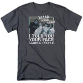 Three Stooges Scares People Men's 18/1 Cotton Short-Sleeve T-Shirt