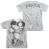 Three Stooges Signature (Front/Back Print) Men's Regular Fit Poly Cotton Short-Sleeve T-Shirt