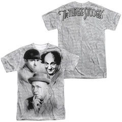 Three Stooges Signature (Front/Back Print) Men's Regular Fit Polyester Short-Sleeve T-Shirt