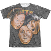 Three Stooges Stooges All Over Men's Regular Fit Poly Cotton Short-Sleeve T-Shirt