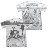 Three Stooges Team Knucklehead (Front/Back Print) Men's Regular Fit Poly Cotton Short-Sleeve T-Shirt