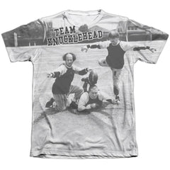 Three Stooges Team Knucklehead Men's Regular Fit Poly Cotton Short-Sleeve T-Shirt