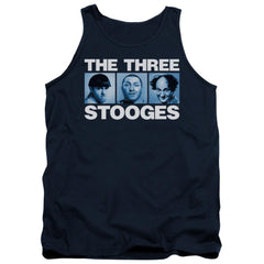 Three Stooges Three Squares Men's 18/1 Cotton Tank Top