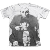 Three Stooges Three Stacked Men's Regular Fit Poly Cotton Short-Sleeve T-Shirt